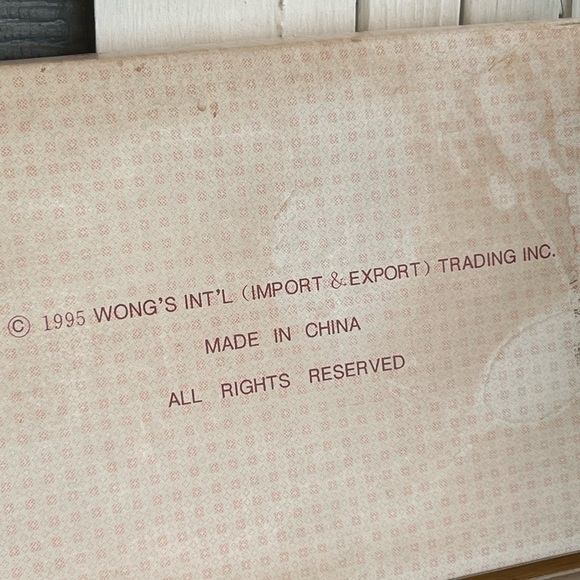 Wongs International Trading Miniature Sewing Tea Set Polystone 1995 NIB - Picture 11 of 11